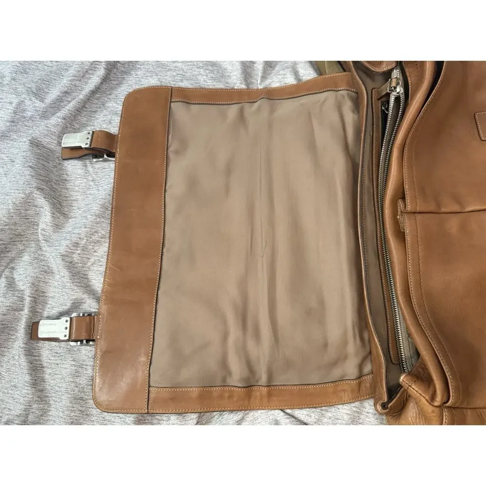 Coach Vintage Leather Messenger Bag Briefcase, Natural Color 2005 5A06